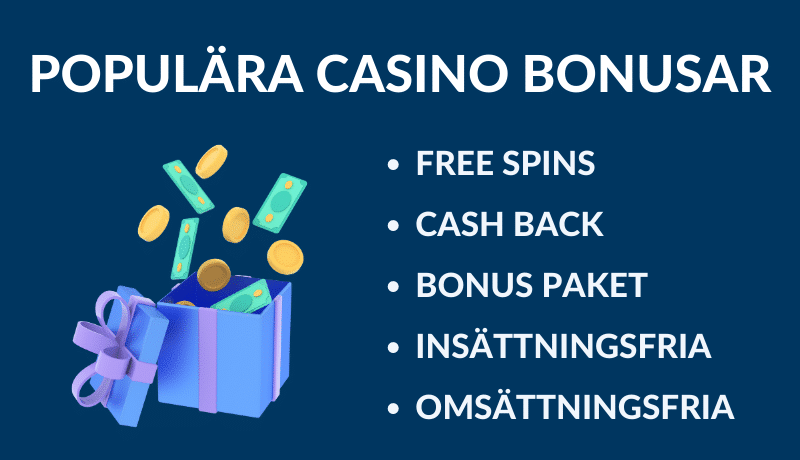 Populära casino bonusar