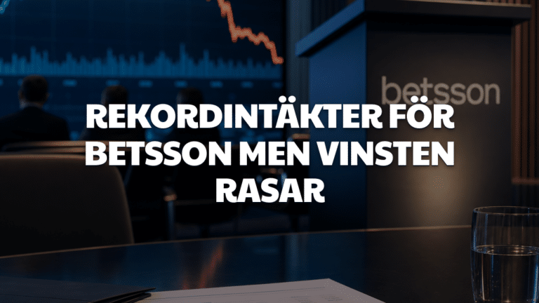 Rekordintäkter för Betsson men vinsten rasar