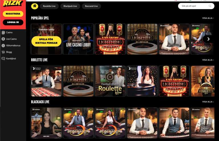 rizk live casino online