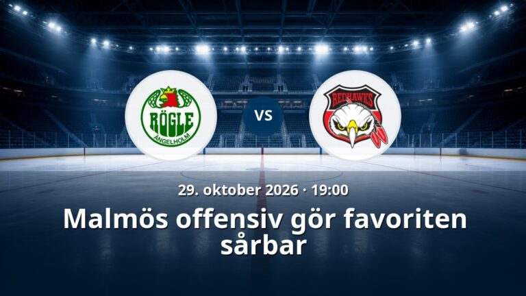 Rögle – Malmö: Malmös offensiv gör favoriten sårbar