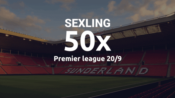 Sexling (50x) på helgens matcher 20/9