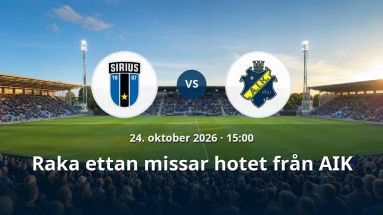 Sirius – AIK Stockholm: Raka ettan missar hotet från AIK