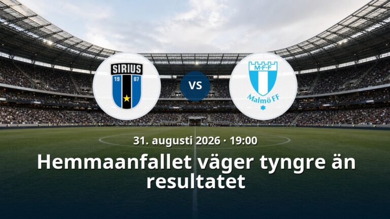 Sirius – Malmö FF: Hemmaanfallet väger tyngre än resultatet