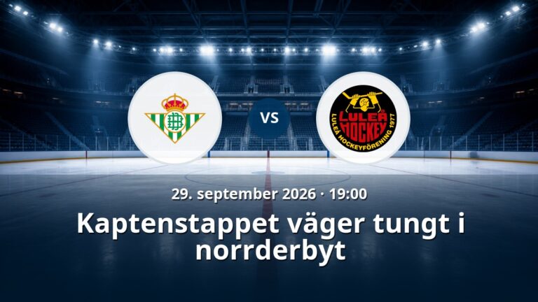Skellefteå – Luleå: Kaptenstappet väger tungt i norrderbyt