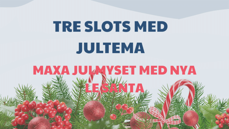 3 slots med jultema