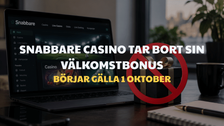 Snabbare tar bort alla välkomstbonusar från 1 oktober