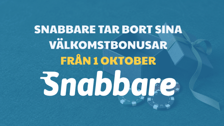 Snabbare tar bort alla välkomstbonusar den 1 oktober