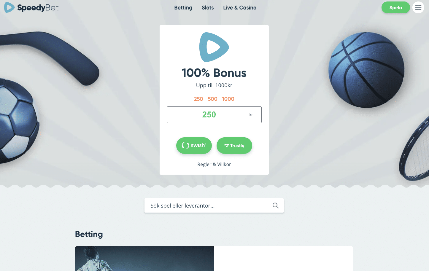 Speedybet Captura de Pantalla