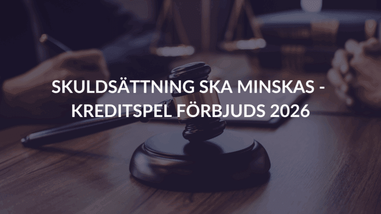 Nya regler: Spel på kredit förbjuds från april 2026