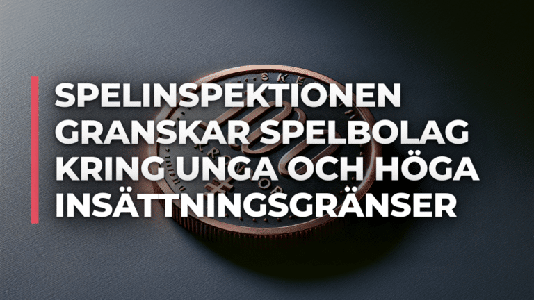 Spelinspektionen granskar spelbolag kring unga och höga insättningsgränser