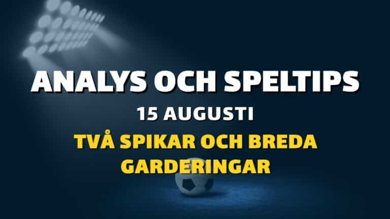 Stryktipset tips 15/8
