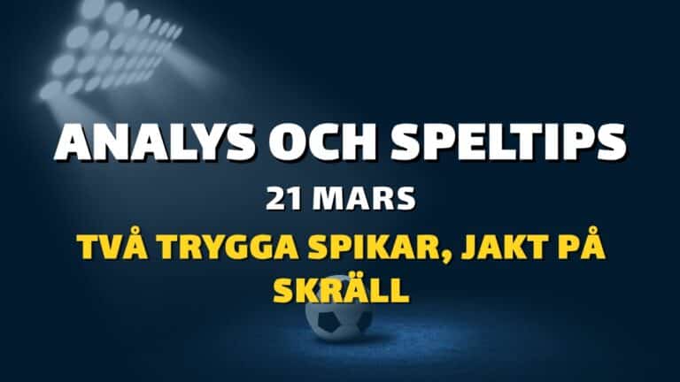 Stryktipset tips 21/3