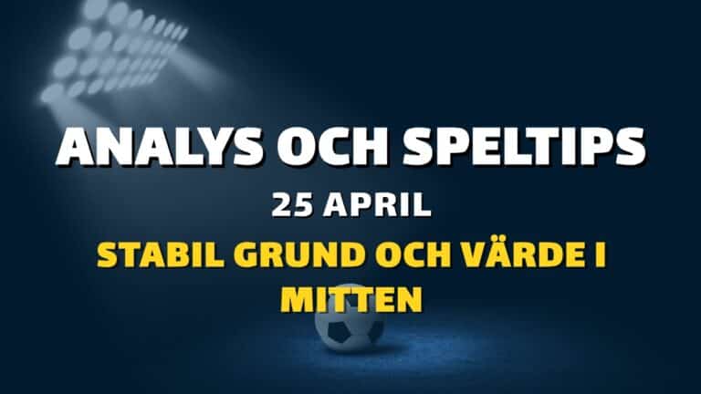 Stryktipset tips 25/4