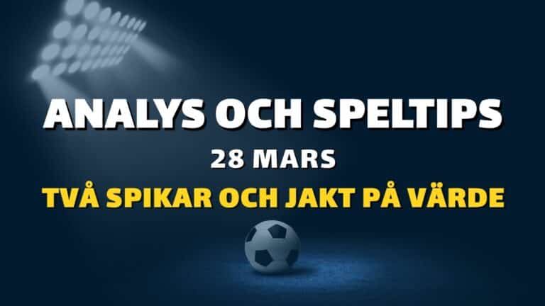 Stryktipset tips 28/3