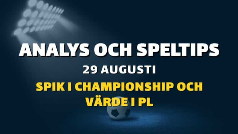Stryktipset tips 29/8