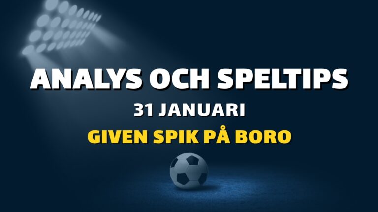 Stryktipset tips 31/1 – Hellbergs Boro given spik