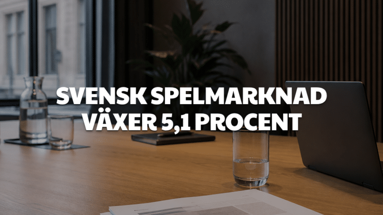 Svensk spelmarknad växer 5,1 procent