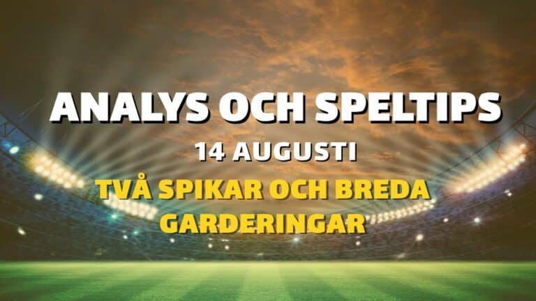 Topptipset tips 14/8