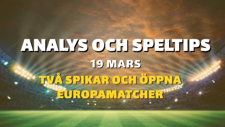 Topptipset tips 19/3