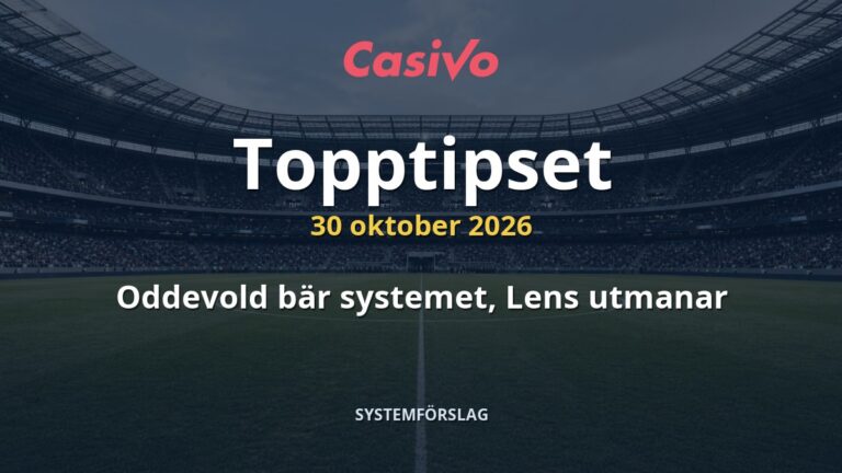 Topptipset tips 30/10
