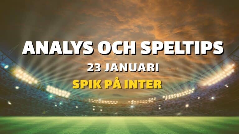 Topptipset tips 23/1 – Given spik på Inter