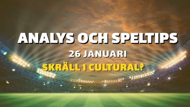 Topptipset tips 26/1 – Cultural kan rensa