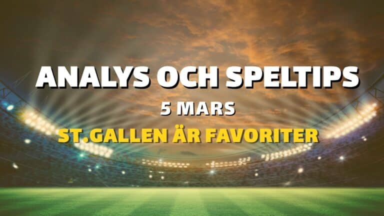 Topptipset tips 5/3 – St. Gallen är favoriter