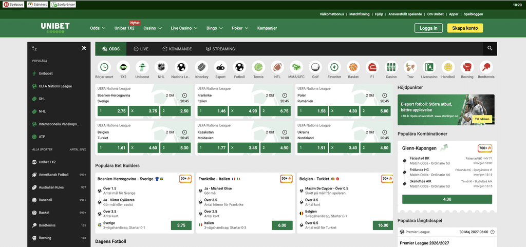 unibet betting