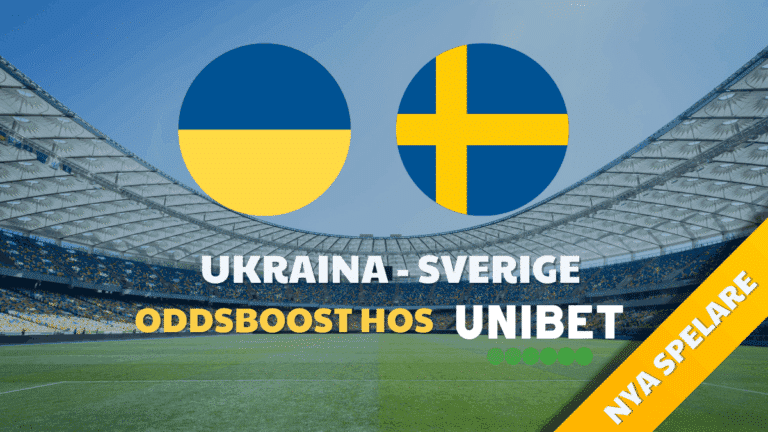 Speltips: Ukraina – Sverige 26/4 (oddsboost)