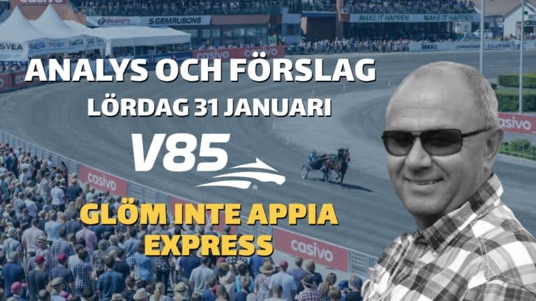 V85 Tips lördag 31/1