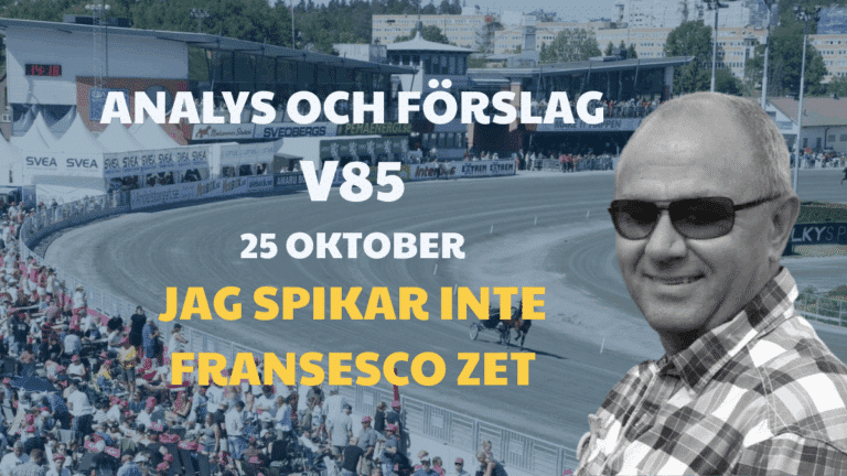 V85 Tips Lördag 25/10 – Stora systemet