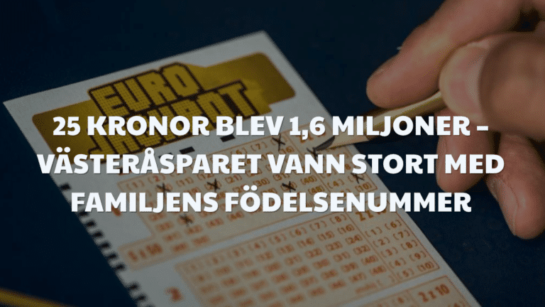 25 kronor blev 1,6 miljoner – Västeråsparet prickar in Eurojackpot-vinsten med familjens födelsenummer